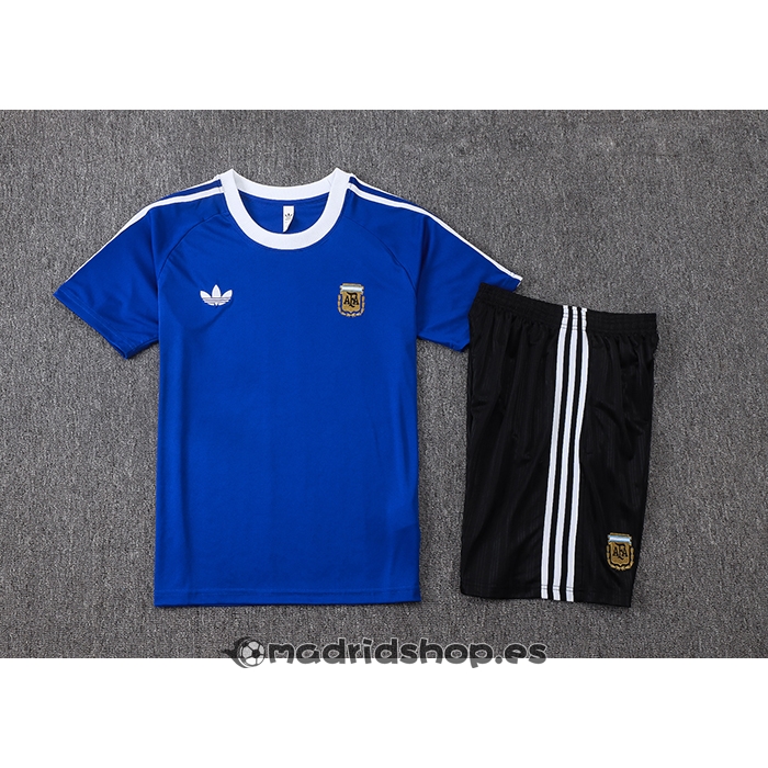 Chandal del Argentina Manga Corta 26-27 Azul - Pantalon Corto